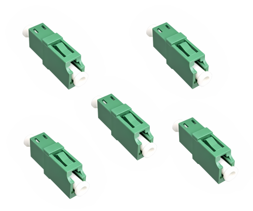 5x LWL Adapter LC/APC Buchse auf LC/APC Buchse Glasfaser Adapter, Singlemode / Simplex, 5 Stück
